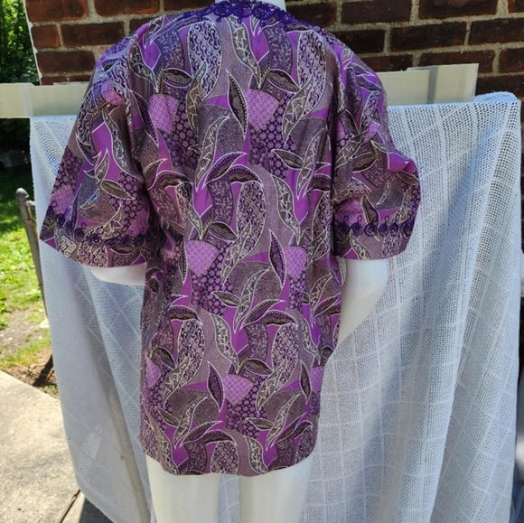 African‎ waxed cotton print top XL. 1X - Picture 8 of 9